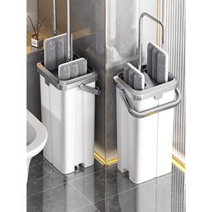 2025新款50厘米加大刮刮乐平板拖把懒人家用一拖净免手洗带桶拖布