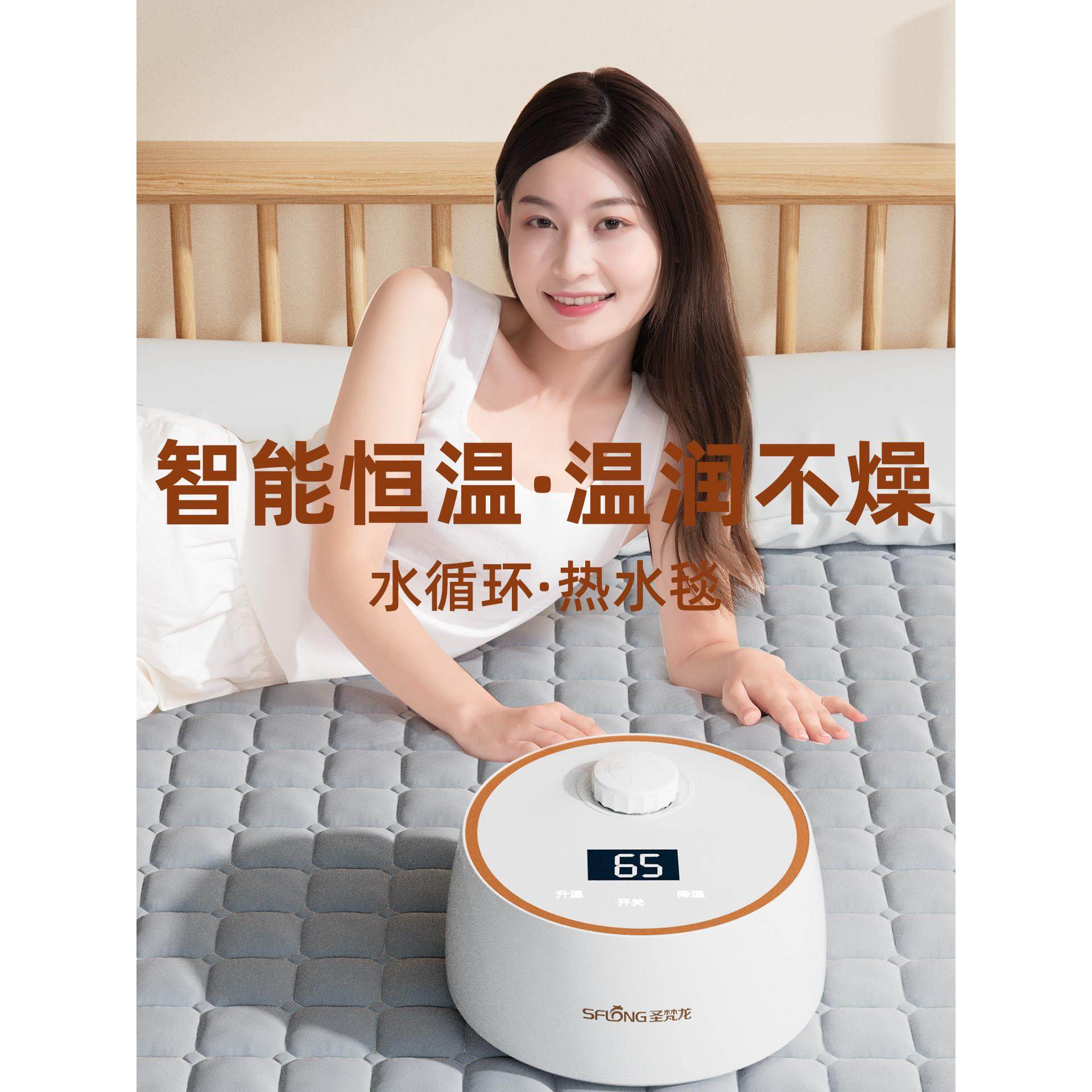 圣梵龙2025新款水暖毯双人水电褥子单人水循环加热毯床垫冬季家用,生活电器,水暖毯/水循环加热毯,淘宝优惠券,粉丝福利购,淘宝优惠卷