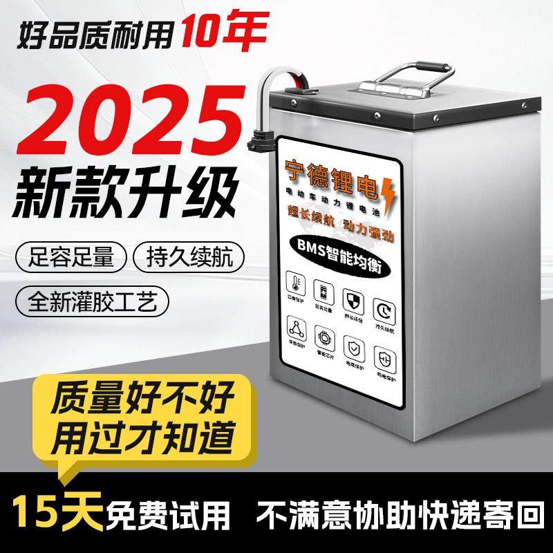 宁德电动车电池磷酸铁锂电池外卖家用二三轮72v60v48v大容量电瓶