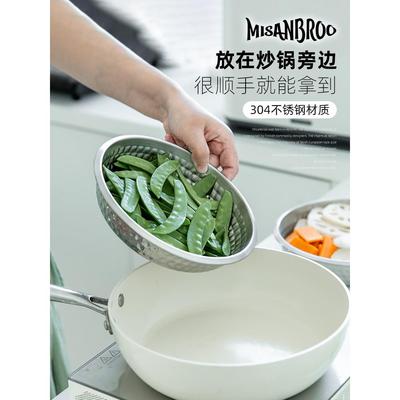 火锅备菜盘芬兰misanbroo304不锈钢圆形水果盘子牛排餐托盘配菜盘