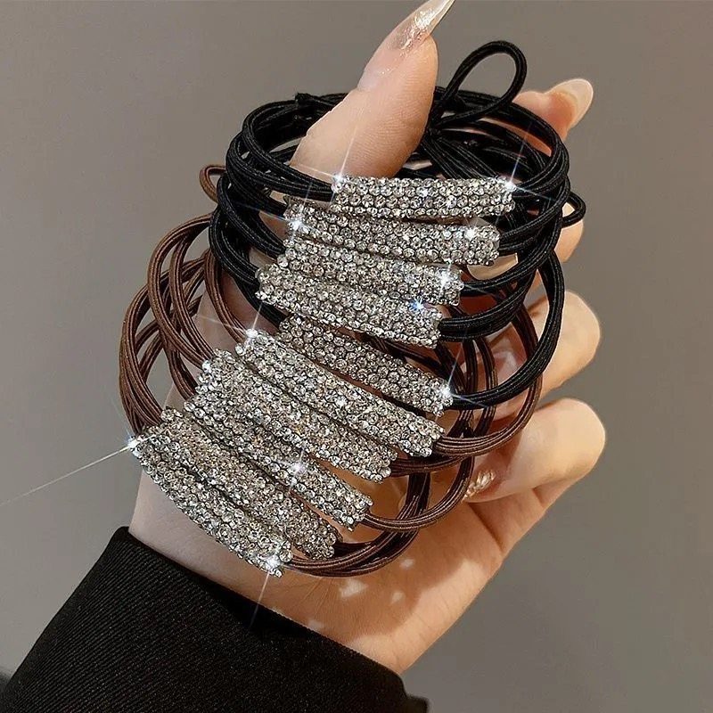 新款水钻发圈成人版高级马尾高弹力简约气质女橡皮筋头发绳丸子头,饰品/流行首饰/时尚饰品新,发饰,淘宝优惠券,粉丝福利购,淘宝优惠卷