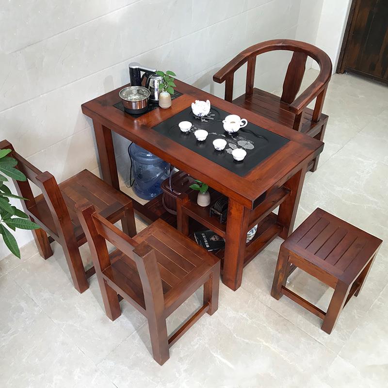 阳台茶桌椅组合迷你茶桌家用小茶台实木茶桌办公室茶桌小型泡茶桌