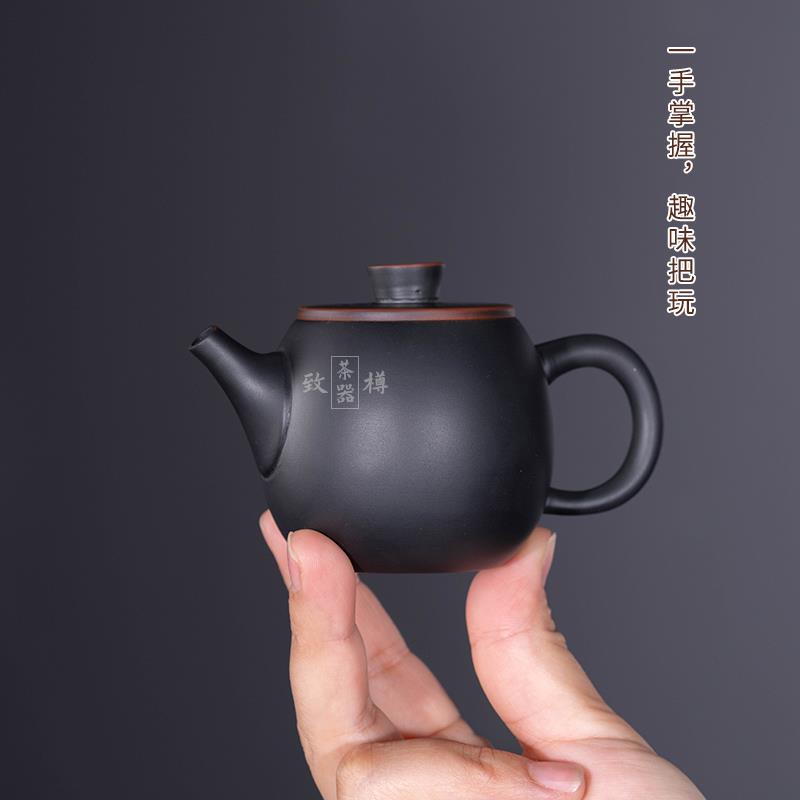云南建水紫陶小容量茶壶高石瓢壶高档泡茶壶茶具礼品家用办公专用