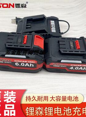 锂森锂电扳手6.0Ah电池无刷电锤电圆锯充电21V电池充电器座充原装