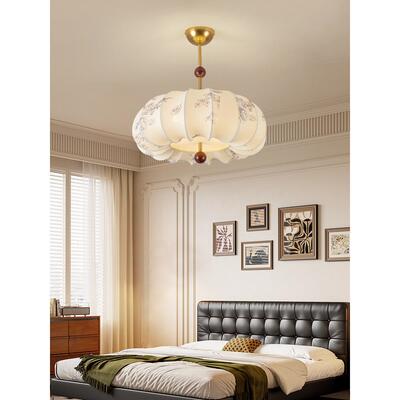 覆古南洋风格卧室灯吸顶灯新中世纪创意南瓜造型艺术自习室主卧室