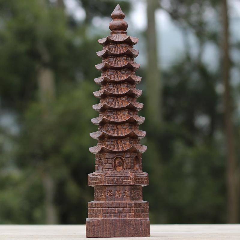越南沉香木木雕文昌塔十三层红木雕刻工艺品千佛塔9层客厅办公摆