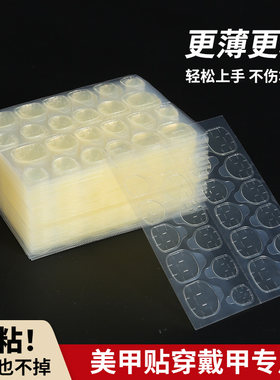 果冻胶美甲贴穿戴甲透明强力超粘