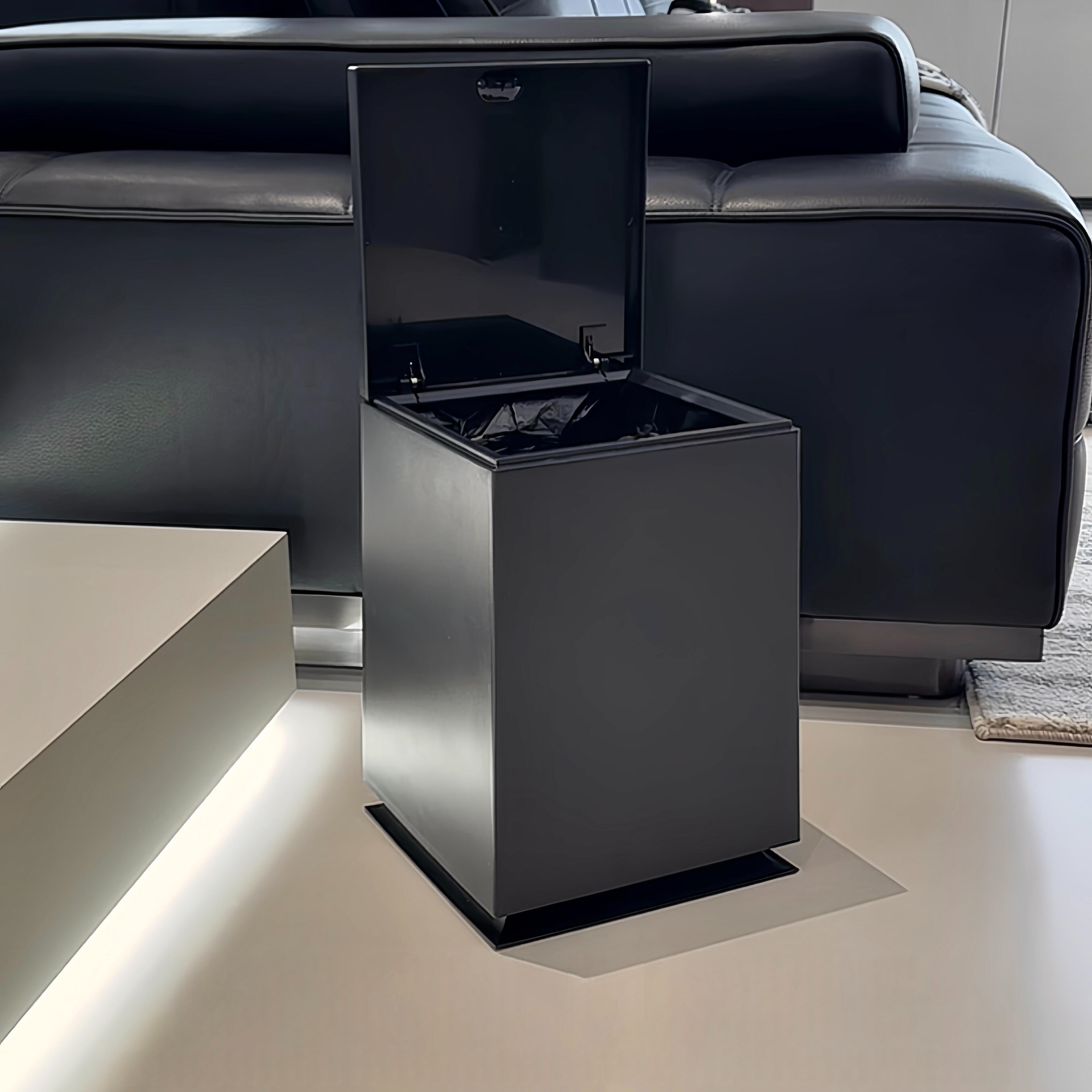 方形按压式垃圾桶客厅轻奢简约卧室卫生间创意带盖废纸篓垃圾筒