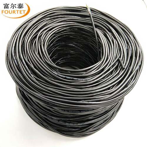 CAT5E UTP 24AWG 0.5MM无氧铜 黑色超五类国标过测试工程级网络线