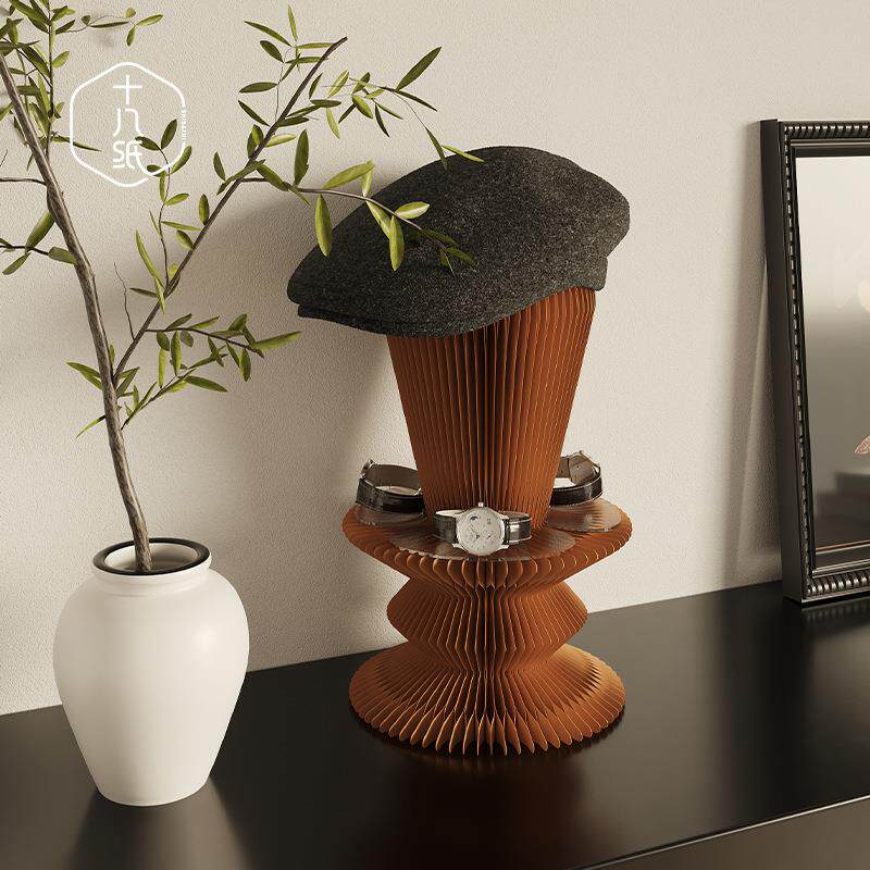 青美雕像帽架艺术氛围装饰摆件服装店配件饰品展示台帽子收纳架