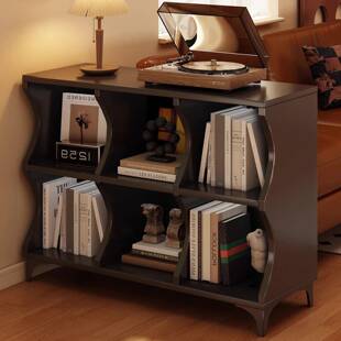 简约书柜家用卡莱克钢制腿书架置物架组合格子柜靠墙收纳储物柜子