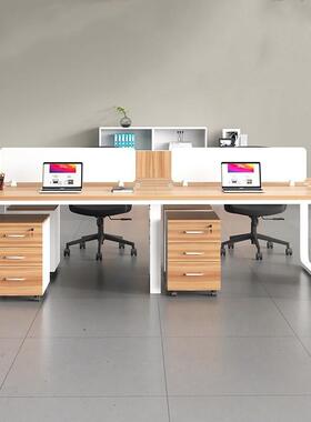 职员公桌uct-6椅组合 现位代约员工电办脑桌2简/4/6/8人带屏风台