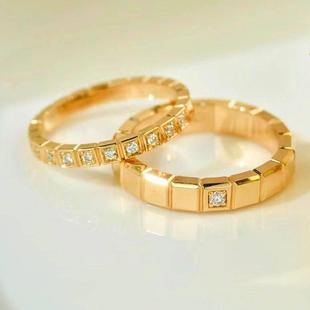 小冰块戒指高品质不掉色朱一龙同款素圈肖邦小冰块锆石满天星单钻