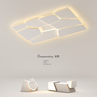 简约现代LED吸顶灯大气客厅灯长方形创意主卧室灯饭厅书房房间灯