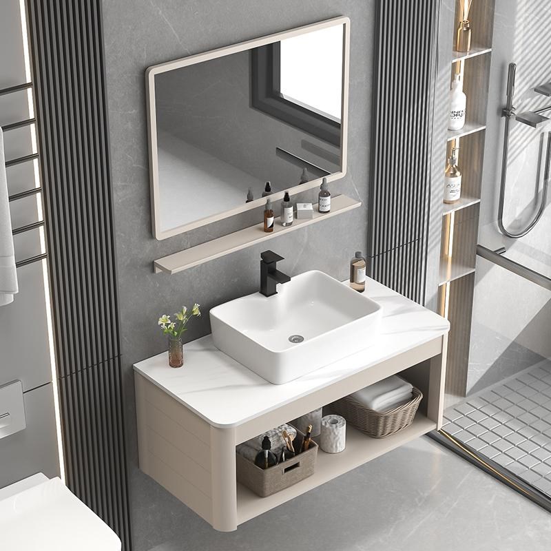 洗脸盆柜组合圆柱浴室柜防水太空铝洗手盆卫生间洗漱台简易洗手台