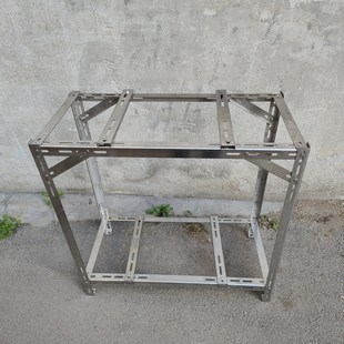 家用空调外机多台架不锈钢2.0厚1匹1.5P2匹3匹双层落地叠放通用架