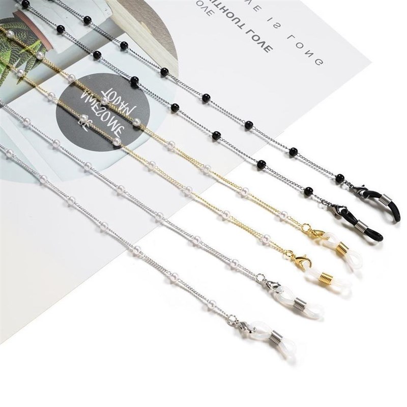 时尚链条珍珠眼镜链 复古珍珠老花镜镜挂链挂脖防掉眼镜绳