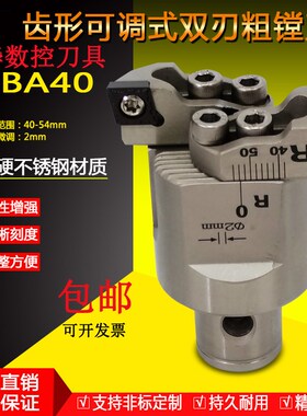 升级款带齿可调粗镗刀RBA19 25-35 32-45 40H-55 52-75 68-110RL-