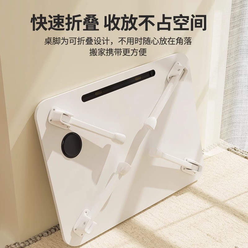 床上小桌子懒人电脑桌家用折叠桌学生宿舍上铺写字桌卧室飘窗书桌