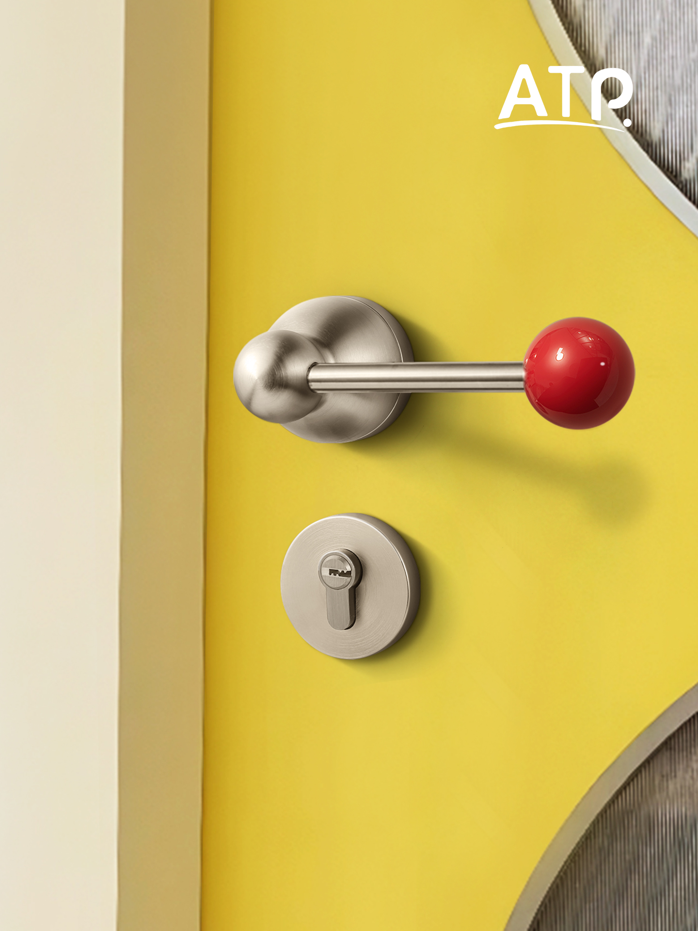 Atp室内卧室门锁分割磁沉默多巴胺彩色家庭儿童房实木门把手