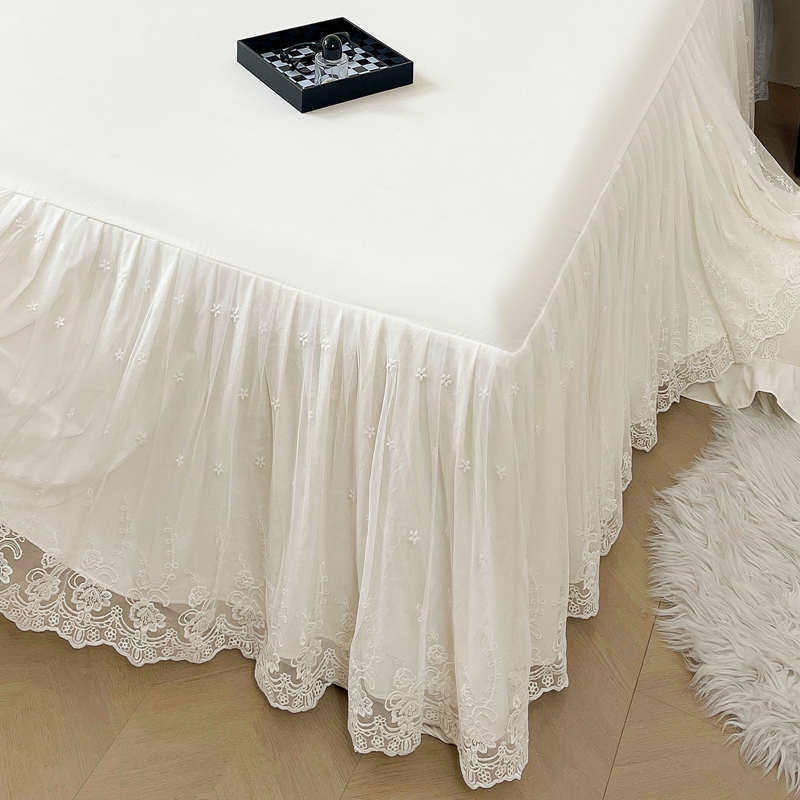 蕾丝公主床裙式单件欧式花边落地床单带裙边遮丑下摆床围裙罩床罩,床上用品,床裙,淘宝优惠券,粉丝福利购,淘宝优惠卷