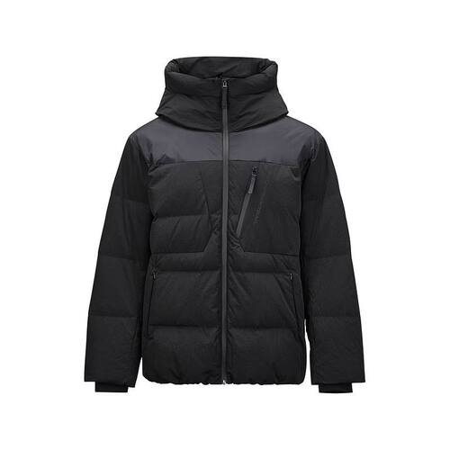斯凯奇男女同款梭织短款羽绒服舒适保暖连帽外套L324U152