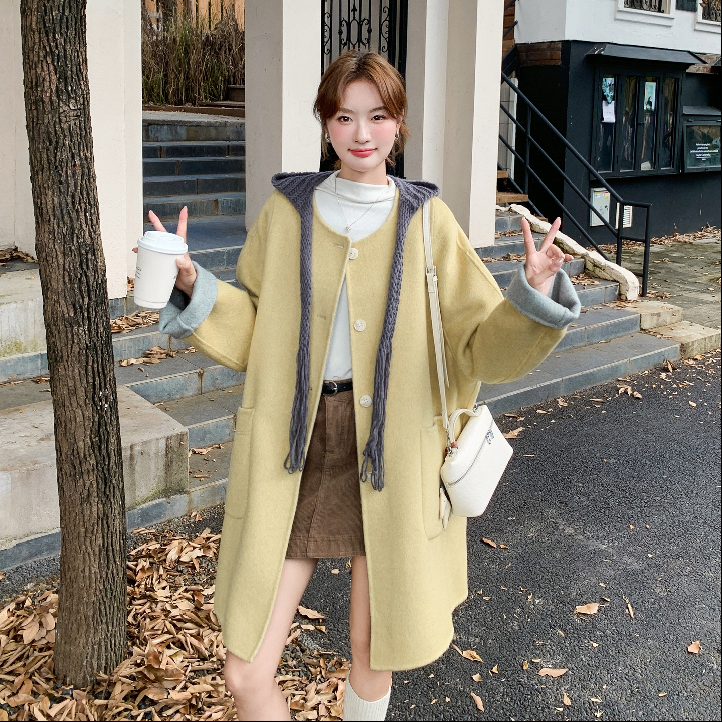 2025【现货冬款】新货披肩双面尼外套201-Q290-P295-控418，女装毛呢外套，浙宝201