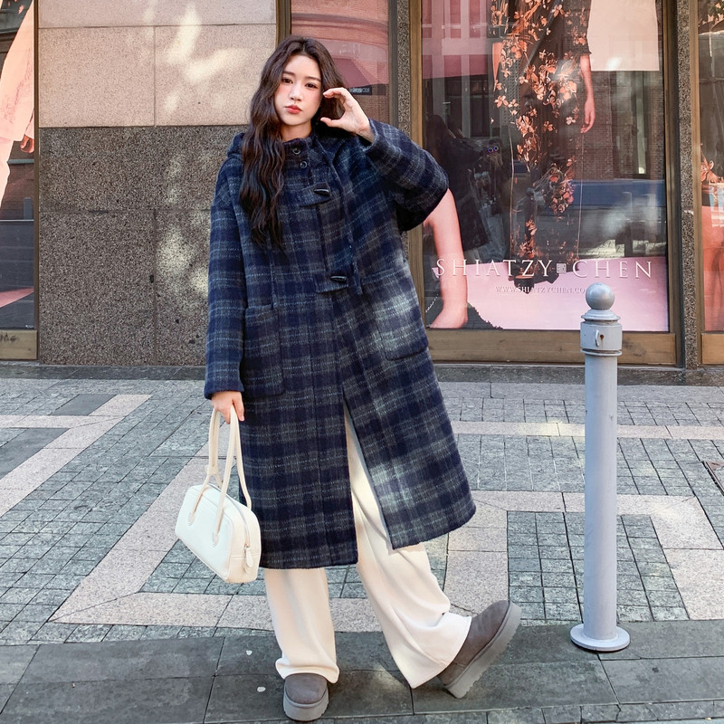2025【现货冬款】新货时尚格纹大衣201-Q253-P225-控298,女装毛呢外套,浙宝201