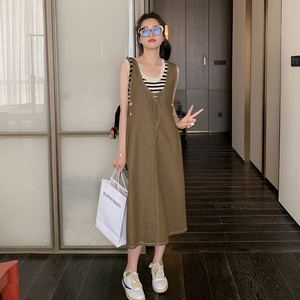 【现货春款】新款工装背带连衣裙201-3041-P115-控168图片
