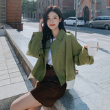 【现货春款】新货外套女假两件短款201-3033-P130-控188，女装短外套，浙宝201