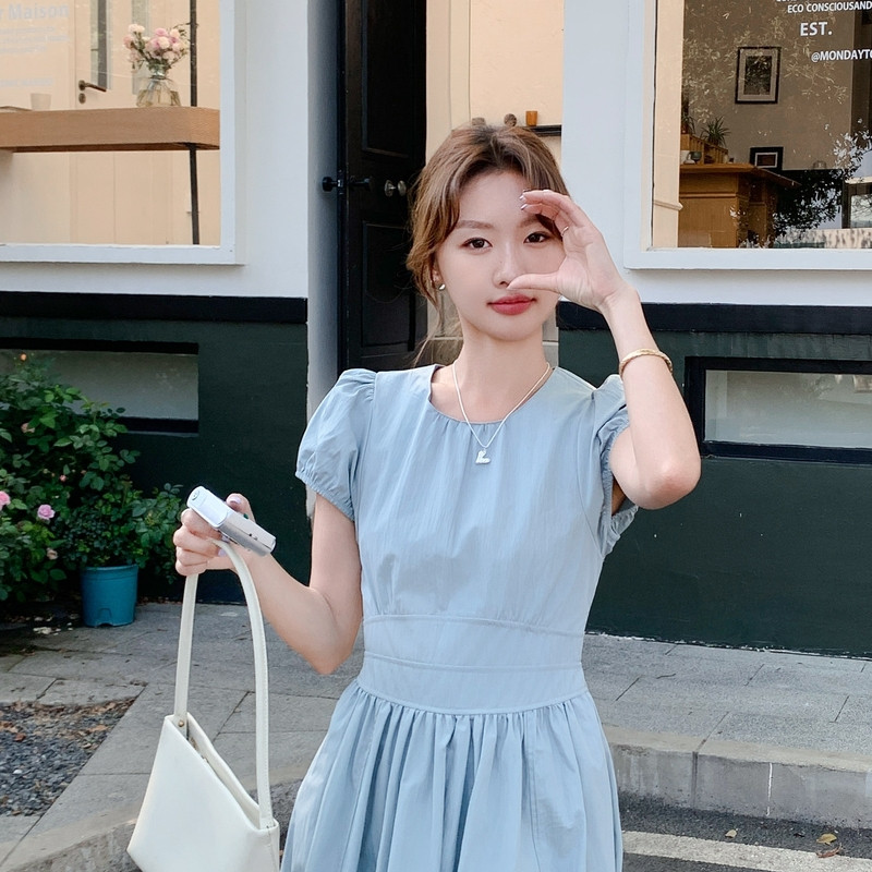 2025【现货夏款】新货泡泡袖连衣裙201-Q027-P125-控188,女装连衣裙,浙宝201