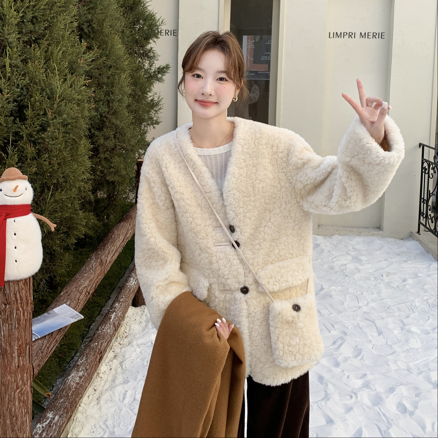 2025【现货冬款】新货慵懒羊羔毛呢外套201-Q273-P195-控288，女装毛呢外套，浙宝201