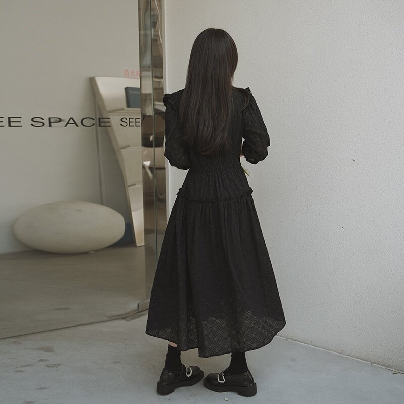 2025【现货夏款】新货赫本风黑色连衣裙201-2267-P125-控178,女装连衣裙,浙宝201