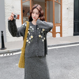 2025【现货冬款】新货花朵针织套装201-Q235-P145-控218，女装套装/套裙，浙宝201