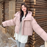 2025【现货冬款】新货粉色连帽羽绒服201-Q307-P245-控348，女装羽绒服，浙宝201