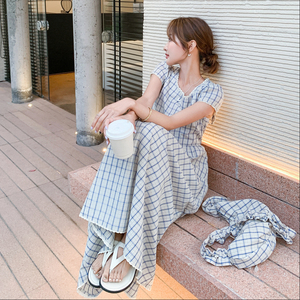 2025【现货夏款】新货格子连衣裙201-Q051-P145-控218图片
