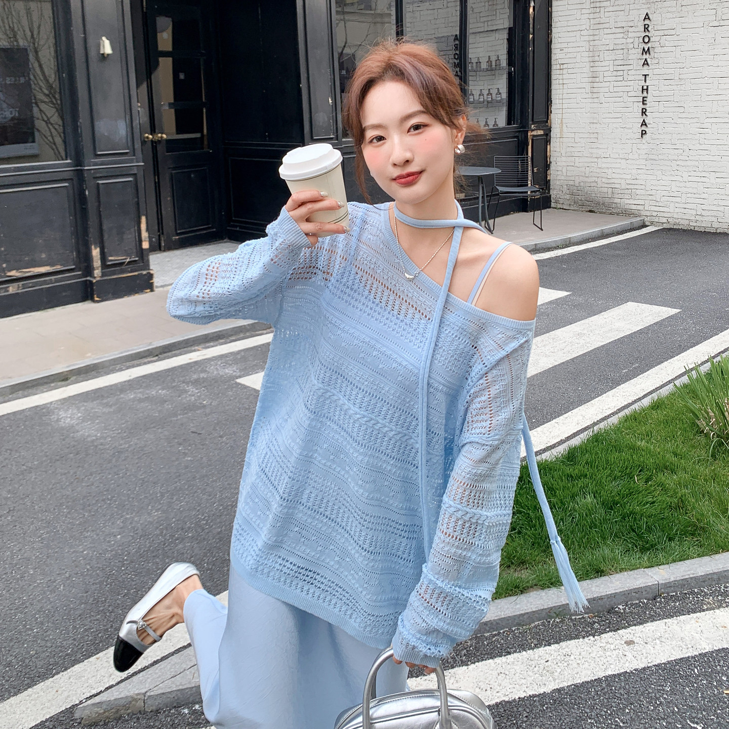 2026【现货春款】新货慵懒风露肩吊带裙201-Q365-P175-控288，女装套装/套裙，浙宝201