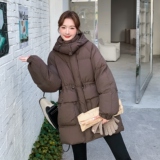 2025【现货冬款】新货连帽收腰羽绒服201-Q269-P255-控358，女装羽绒服，浙宝201