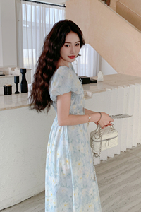 2025【现货夏款】新货碎花泡泡袖连衣裙201-Q088-P125-控188图片