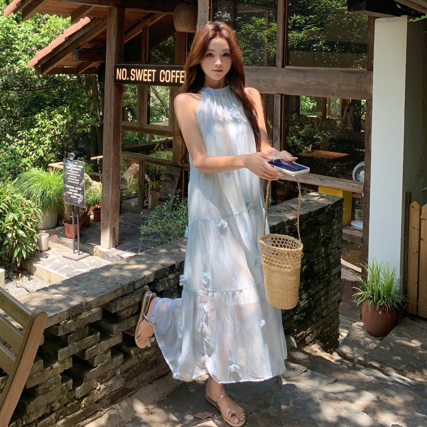 2025【现货夏款】新货立体花朵连衣裙201-Q103-P135-控198,女装连衣裙,浙宝201