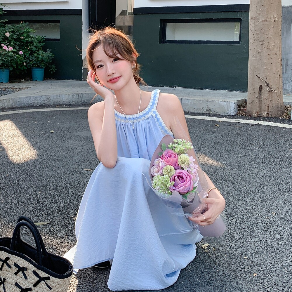 2025【现货夏款】新货挂脖连衣裙201-Q030-P115-控178,女装连衣裙,浙宝201