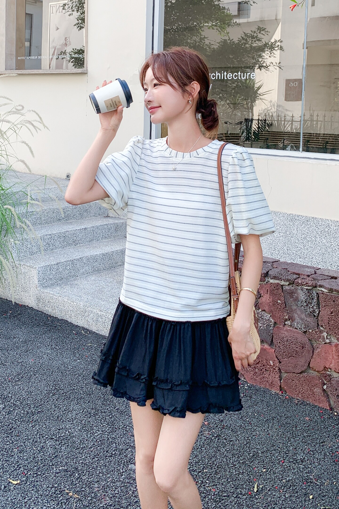 2025【现货夏款】新货短袖上衣半裙201-Q101-P145-控218,女装套装/套裙,浙宝201
