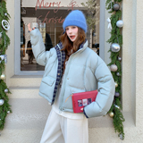 2025【现货冬款】新货格纹拼接羽绒服201-Q317-P255-控378，女装羽绒服，浙宝201