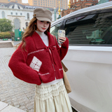 2026【现货春款】新货红翻领系带针织衫201-Q272-P115-控188，女装针织衫/毛衣，浙宝201