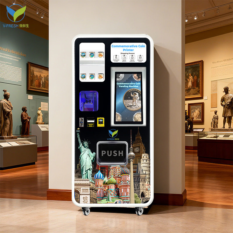 24H网红纪念币打印机智能自助贩卖机 步行街商场夜市外贸工厂直售,厨房电器,自动售货机,淘宝优惠券,粉丝福利购,淘宝优惠卷