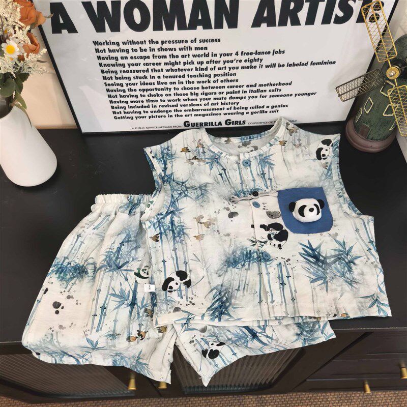 儿童春秋夏款无袖休闲 竹节棉宝宝男童衬衫小童韩版衬衫上衣