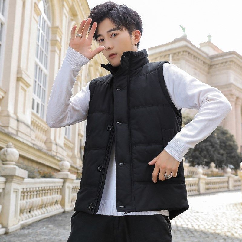 秋冬加厚羽绒棉服马甲外套时尚休闲青少年坎肩背心学生棉衣加大码,男装,常规马甲,淘宝优惠券,粉丝福利购,淘宝优惠卷