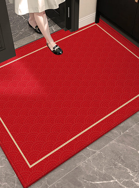 红色门垫入户门地垫门口进u门脚垫家用门外加厚喜庆乔迁防滑高级