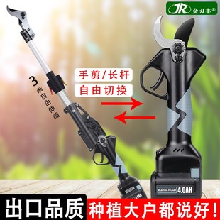 电动剪枝刀伸缩杆高枝剪充电式树枝D修果树专用剪刀园艺林修枝工
