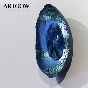 抽象艺术客厅挂画别墅售楼处样板间创意装置轻奢个性立体装饰画